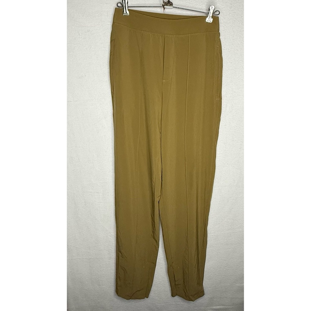 Athleta Vienna Slim Pant Womens 0 Olive Green Travel Career Workwear Pull On EUC